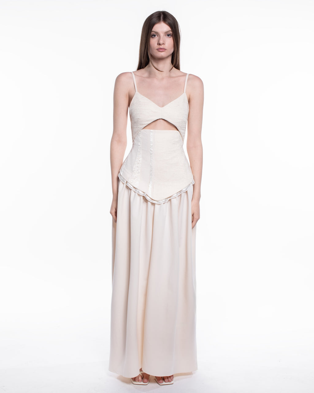 Layan Full Length Beige Dress