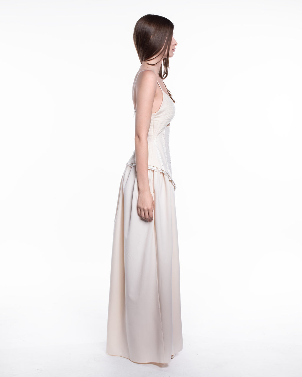 Layan Full Length Beige Dress