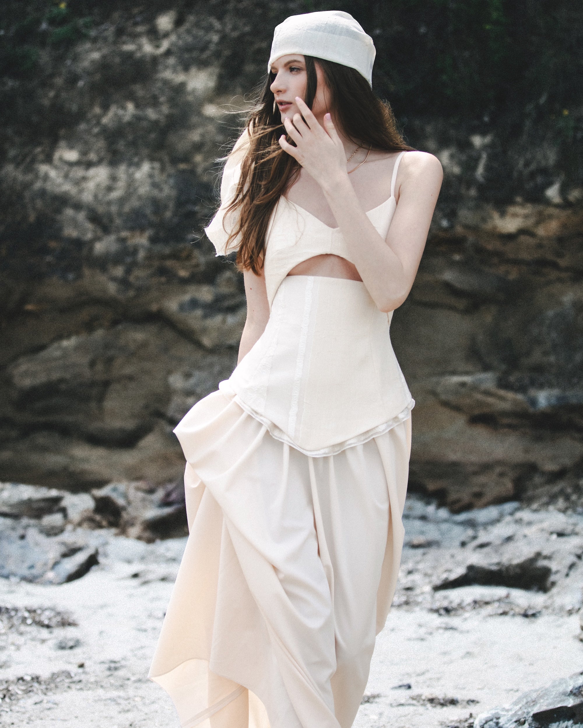 Layan Full Length Beige Dress